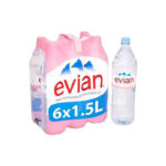 Agua Evian 1,5L. Pack 6 Botellas