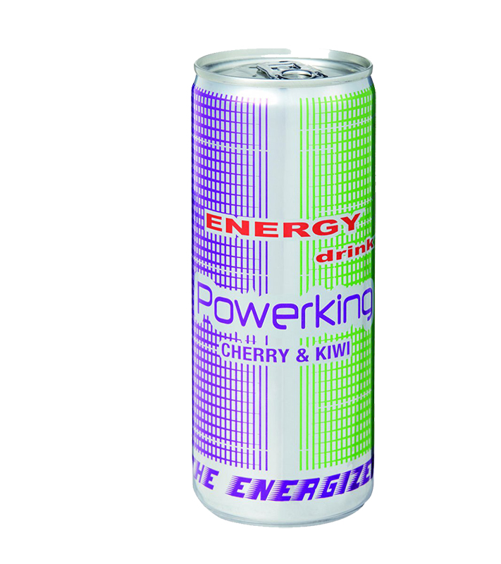 powerking-cherrykiwix24 PowerKing Cherry-Kiwi 250 ml Pack de 24 latas - Imagen 1
