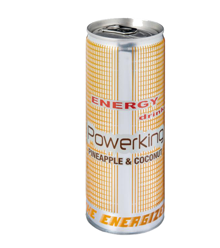 powerking-pineapplecoconutx24 PowerKing Pineapple-Coconut 250 ml Pack de 24 latas - Imagen 1